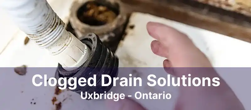 Clogged Drain Solutions Uxbridge - Ontario